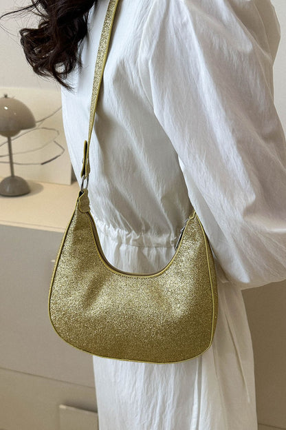 Small Glitter Shoulder Gold Bag