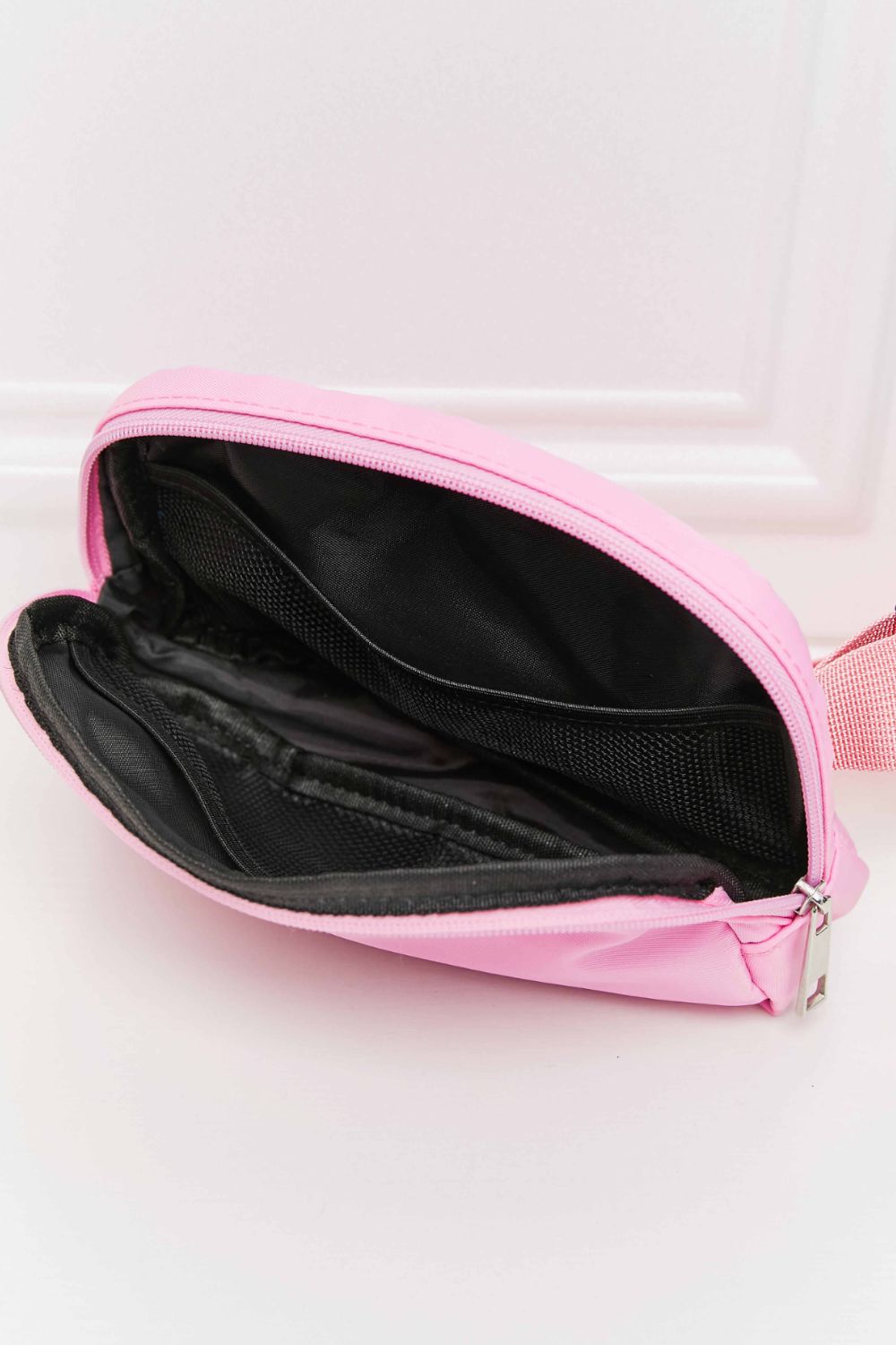 Buckle Zip Closure Pink Fanny Pack