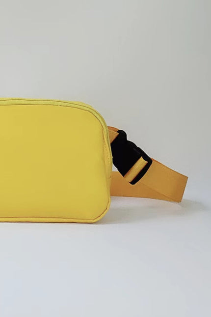 Buckle Zip Closure Yellow Fanny Pack