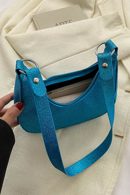 Small Glitter Shoulder Blue Bag